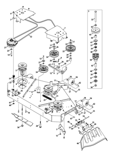 Mower Deck 60-Inch Diagram and Parts List for Z-FORCEL60 (17ASDALD009-17BSDALD010)(2015) Cub Cadet Lawn Tractor